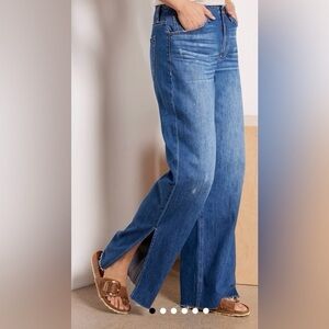 Evereve Flare & Wide Leg Blue Jeans